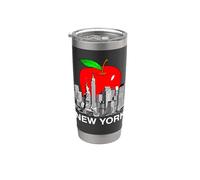 Nueva York Skyline Big Apple Ciudad de Nueva York Tri-State (NY) Vaso térmico de acero inoxidable de doble pared
