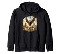 Nueva York Skyline Eagle Empire State Sudadera con Capucha