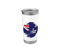 Nueva Zelanda Bound Country Travel Kiwi Flag Vacation Vaso térmico de acero inoxidable de doble pared