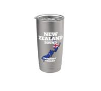 Nueva Zelanda Bound Country Travel Kiwi Flag Vacation Vaso térmico de acero inoxidable de doble pared