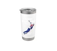 Nueva Zelanda Bound Country Travel Kiwi Flag Vacation Vaso térmico de acero inoxidable de doble pared