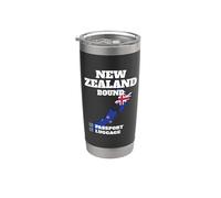 Nueva Zelanda Bound Country Travel Kiwi Flag Vacation Vaso térmico de acero inoxidable de doble pared