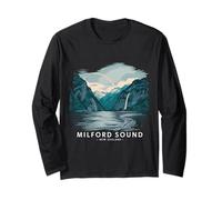 Nueva Zelanda Caminata Milford Sound Outfit Fiordo Senderismo Manga Larga