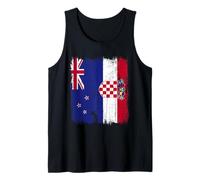 Nueva Zelanda Croacia Media Bandera Nueva Zelanda Raíces Croatas Camiseta sin Mangas