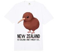 Nueva Zelanda está Llamando y Debo irme a un pájaro Kiwi neozelandés Comfort Colors Adult Heavyweight T-Shirt