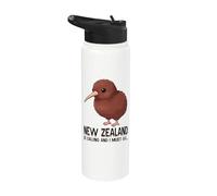 Nueva Zelanda está llamando y debo irme a un pájaro kiwi neozelandés Stainless Steel Insulated Water Bottle
