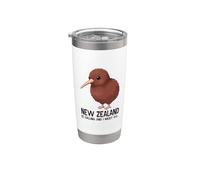 Nueva Zelanda está llamando y debo irme a un pájaro kiwi neozelandés Vaso térmico de acero inoxidable de doble pared