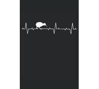 Nueva Zelanda: Kiwi Heartbeat |Cuaderno DIN A5 6x9 pulgadas |Planner Diary Writing Folleto |120 páginas |Punteado