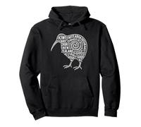 Nueva Zelanda Kiwi Word Cloud Sudadera con Capucha