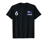 Nueva Zelanda Número 6 Bandera Nacional Patrimonio Paí Camiseta