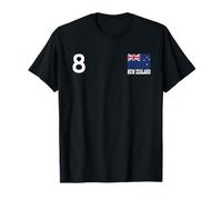 Nueva Zelanda Número 8 Bandera Nacional Patrimonio Paí Camiseta