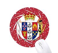 Nueva Zelanda Oceania National Emblem Wheel mouse pad de goma roja redonda