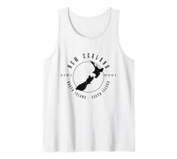 Nueva Zelanda Vintage Isla Norte Sur Mapa Camiseta sin Mangas