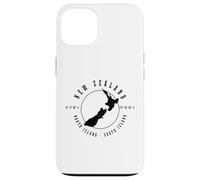 Nueva Zelanda Vintage Isla Norte Sur Mapa Carcasa para iPhone 13