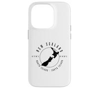 Nueva Zelanda Vintage Isla Norte Sur Mapa Carcasa para iPhone 14 Pro