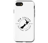Nueva Zelanda Vintage Isla Norte Sur Mapa Carcasa para iPhone SE (2020) / 7/8