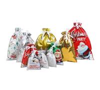 Nuevas Bolsas De Regalo De Navidad Con Cordón, Bolsas De Embalaje De Regalo De Aluminio De Navidad Para Navidad, Bolsas De Regalo Con Cordón Para Fiestas, Embalaje De Regalo A Granel (H)