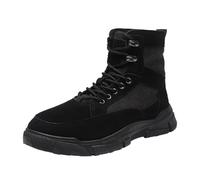 Nuevas Botas de Trabajo montañismo Color sólido al Aire Libre para Hombre, Botas de Lana inversa Transpirable, Botas Casuales versátiles para Senderismo y Trekking_2