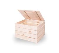 Nuevas cajas de fruta cajas de madera cajas de vino cajas de manzana cofre de madera natural 50 x 40 x 30 cm
