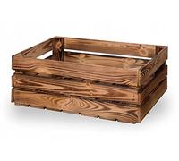 Nuevas cajas de fruta cajas de madera cajas de vino cajas de manzana flameadas 60 x 40 x 20 cm