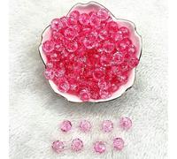 Nuevas cuentas acrílicas planas facetadas transparentes de 6/8/10 mm, cuentas espaciadoras sueltas para hacer joyas, accesorios para pulseras hechas a mano, 05-8 mm (50 piezas)