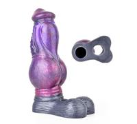 Nuevas fundas para pene de silicona líquida, funda para pene, funda para pene realista de lobo monstruo con anillo de bola, extensor de pene para retrasar la eyaculación, juguetes sexuales para