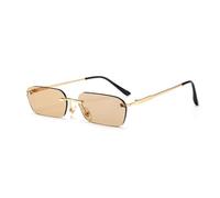 Nuevas Gafas de Sol sin Borde de la Moda 2025 Tendencia a la Tendencia de los Hombres Amarillos Azules claros