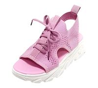 Nuevas llegadas 2027 Sandalias de malla de suela gruesa Zapatos de mujer de moda de fondo plano Zapatos de mujer, Rosa., 38 EU