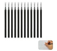 Nuevas recargas de repuesto borrables compatibles con Pilot FriXion Ball & Clicker, [juego de 12],Punta de Bola Japonesa, 400m de Escritura por Recarga, para Oficina y Escuela (Negro, 0.5mm)