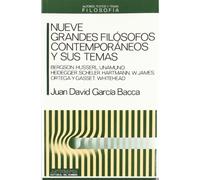 Nueve Grandes Filósofos Contemporáneos: Bergson, Husserl, Unamuno, Heidegger, Scheler, Hartmann, W. James, Ortega y Gasset, Whitehead: 30 (FILOSOFÍA)