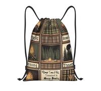 Nueve Ilustraciones De Fogatas, Temas Variados, Fondos A Cuadros Unisex Mochila De Cuerdas Ligera Mochila Con Cordón Impermeable Mochilas Deportiva Para Viaje Baloncesto Acampada