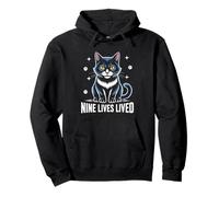 Nueve vidas Amante de los gatos Felino Mascota Miau Amor Gatos Sudadera con Capucha