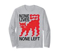 Nueve Vidas Ninguna Izquierda Gato Rojo Manga Larga