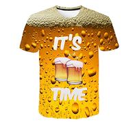 Nuevo 2021 Camiseta Hombre Verano Manga Corta 3D Oktoberfest Cerveza Impresión Moda Originales Camiseta Casual T-Shirt Blusas Camisas Camiseta Cuello Redondo Suave básica Camiseta Top