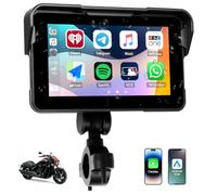 【Nuevo 2025】 CAMECHO Moto Carplay y Android Auto Wireless para Motocicletas, Pantalla táctil HD Impermeable IP68 de 5 Pulgadas para Motocicletas con navegación/Bluetooth/EQ/detección de presión