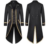 Nuevo 2025 Chaqueta gótica para hombre, Steampunk Frack Hombre Largo, Moderno Verde Medieval Abrigo Victoriano Corte Falda Tuxedo Teatro Performance Vampiro Disfraz Halloween