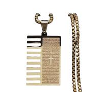 Nuevo 2025 Oración del Señor Escrituras Biblia Collar Cruzado de Acero Inoxidable Color de Oro Collares de Joyas para Joyas para decoración Luxury with You Accessors Best For Gift