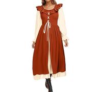 Nuevo 2025 vestido largo renacentista para mujer, vestido medieval para mujer, con cordones, vestido medieval victoriano, disfraz de Halloween, carnaval, fiesta, palacio victoriano, vestido de fiesta