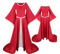 Nuevo 2025 Vestidos medievales para mujer - vestido maxi renacentista para mujer, manga trompeta, palacio victoriano, vestido de baile, vestido de fiesta vintage, princesa, reina, vestido de fiesta