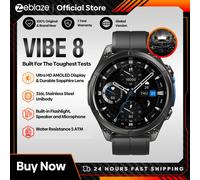 Zeblaze VIBE 8 1.43" AMOLED Negro Acero Inoxidable IP69K Pulsómetro Sueño