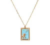 Nuevo 2026 llegada unisex 18K Collar colgante de tarot de acero inoxidable para mujeres Hers Hers Justicia vintage Empress Square Square Hallazgos de joyas de moda Accesorios de moda Regalo creativo