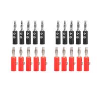 Nuevo 20pcs de Enchufe de Conector Enchufe de banana aislados 4mm Rojo + Negro