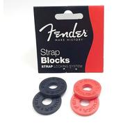 Nuevo 4 Bloques FENDER Correa System -0990819000 Rojo/Negro - para Guitarra