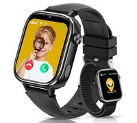Nuevo 4G Reloj Inteligente Niño con Videollamada & GPS, Smartwatch Niños con SOS, Chat de Voz, Modo Escuela, Podómetro, Despertador, Monitor de Sueño IP68 Impermeable Regalo para Niños Niñas, Negro