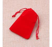 Nuevo 50 Unids/lote Bolsa de Terciopelo 9x12cm Bolsas de Almacenamiento Encantos Pendientes Bolsas de Empaque de Joyas Decoración de Boda Bolsa de Terciopelo Bolsas de Regalo-Terciopelo Rojo,5x7cm