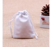Nuevo 50 Unids/lote Bolsa de Terciopelo 9x12cm Bolsas de Almacenamiento Encantos Pendientes Bolsas de Empaque de Joyas Decoración de Boda Bolsa de Terciopelo Bolsas de Regalo-Terciopelo Blanco,9x12cm