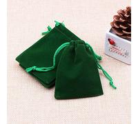 Nuevo 50 Unids/lote Bolsa de Terciopelo 9x12cm Bolsas de Almacenamiento Encantos Pendientes Bolsas de Empaque de Joyas Decoración de Boda Bolsa de Terciopelo Bolsas de Regalo-Verde Terciopelo,7x9cm