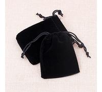 Nuevo 50 Unids/lote Bolsa de Terciopelo 9x12cm Bolsas de Almacenamiento Encantos Pendientes Bolsas de Empaque de Joyas Decoración de Boda Bolsa de Terciopelo Bolsas de Regalo-Terciopelo Negro,5x7cm