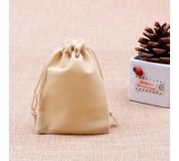 Nuevo 50 Unids/lote Bolsa de Terciopelo 9x12cm Bolsas de Almacenamiento Encantos Pendientes Bolsas de Empaque de Joyas Decoración de Boda Bolsa de Terciopelo Bolsas de Regalo-Terciopelo beige,7x9cm