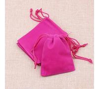 Nuevo 50 Unids/lote Bolsa de Terciopelo 9x12cm Bolsas de Almacenamiento Encantos Pendientes Joyas Bolsas de Empaque Decoración de Boda Bolsa de Terciopelo Bolsas de Regalo-Rosa de Terciopelo,5x7cm